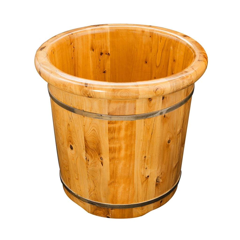Barile per Piedi,Secchio da Bagno in Legno per Massaggio,Fatto a Mano,Pediluvi Superficie Liscia,Accessori per Il Bagno Anniversario Comfortable Anniversary