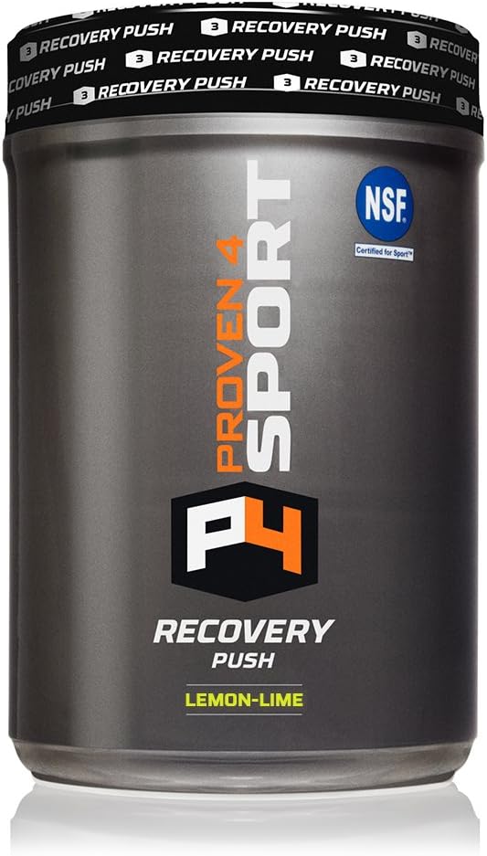 Proven4 Post Workout Supplement and Electrolyte Supplement with bcaa Powder and glutamine - NO Stimulant -Lemon Lime 30 Serv NSF Certified for Sport