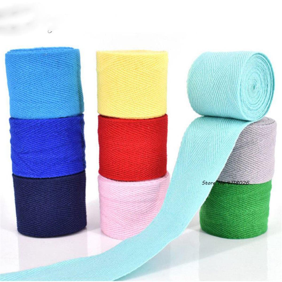 30 mm de ancho 100% cinturón de algodón paquete de cinta de espiga fuerte cinta de algodón 50 yardas para accesorios de tela hechos a mano Diy 34 colores-aproximadamente 50 yardas
