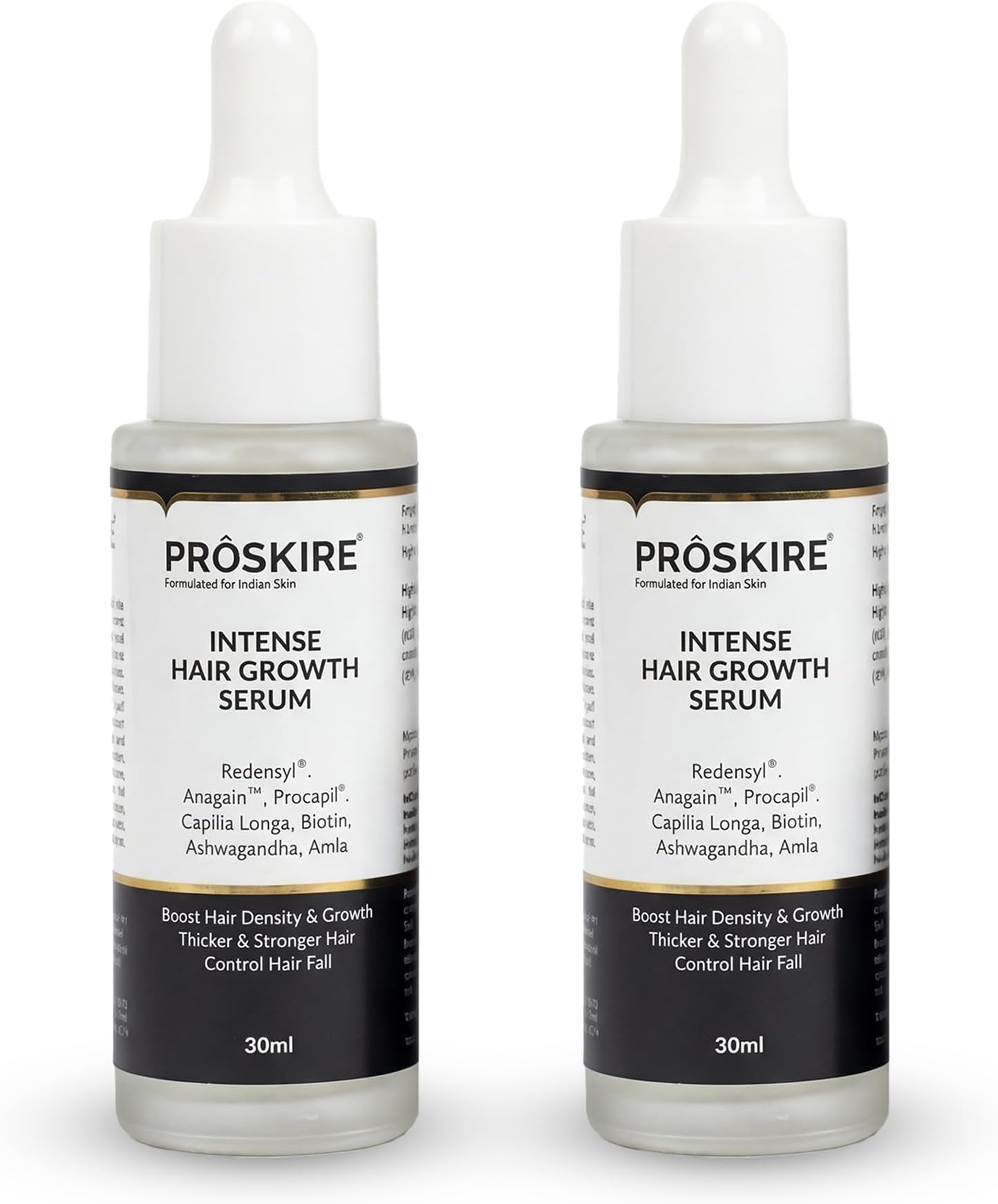 Proskire Intense Hair Growth Serum with Redensyl, Procapil, Anagain, Biotin &...