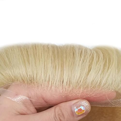 Miniatura 3 de RESHE Toupee de cabello humano europeo para hombres, indetectable suizo de encaje completo, sistema de cabello para hombres, postizos, reemplazo de