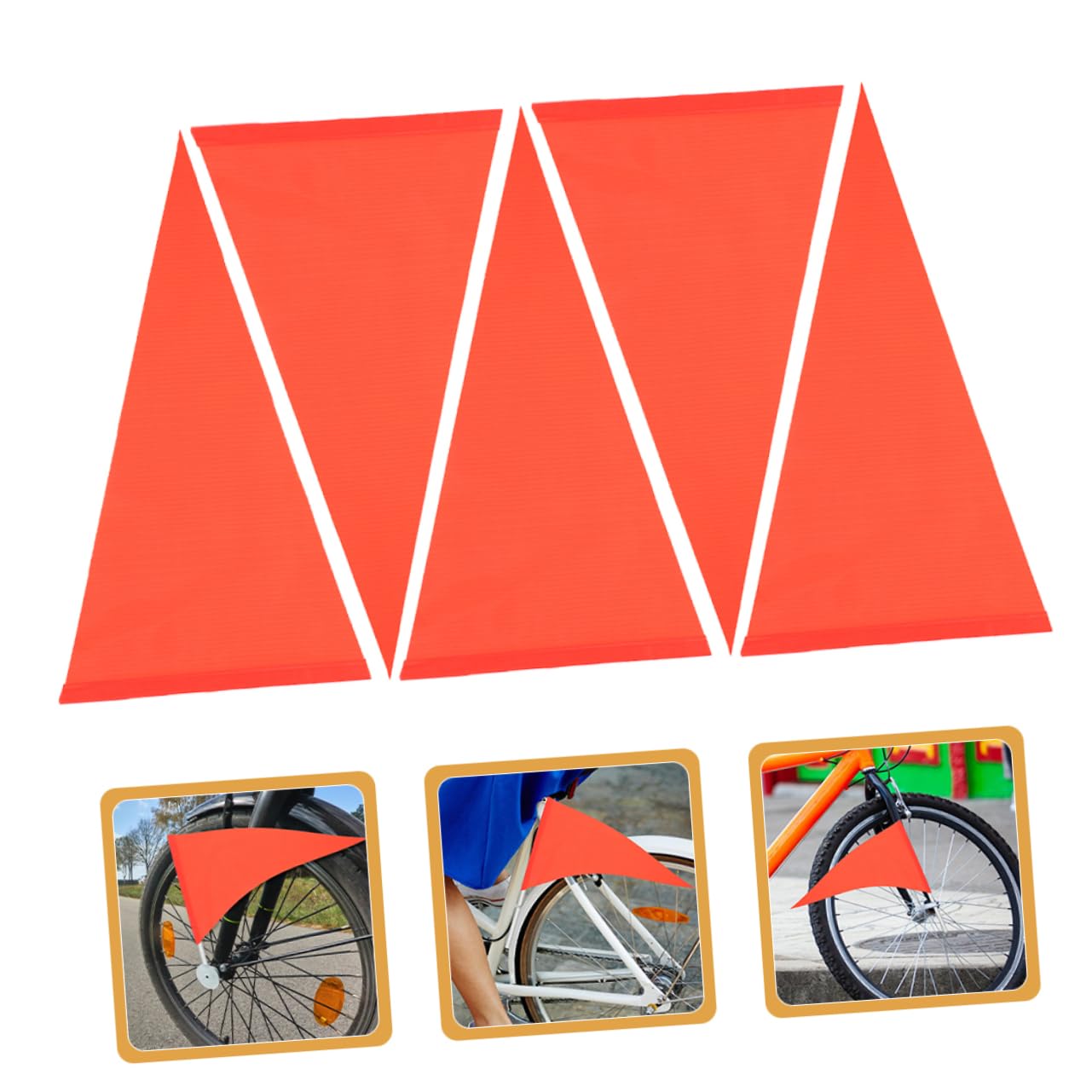 ibasenice 4 Sätze Teiliges Fahrrad Sicherheitsflagge Hochsichtbare Warnflagge Für Fahrräder PVC Reflektierende Caution Flag Geeignet Für Kinderfahrräder Einfache Handhabung Und 5 Stücke * 4