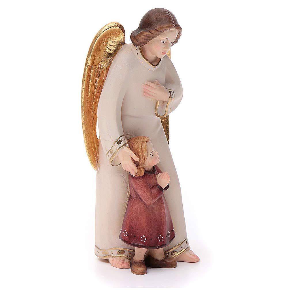 Holyart Anioły: Anioł Stróż z dziewczynką styl nowoczesny drew, 12 cm (4.73 inc.)