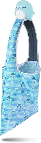 TeeTurtle - Bolsa de peluche - Pingüino de copo de nieve navideño - De los creadores del peluche original reversible de pulpo - Lleva a tu amigo de