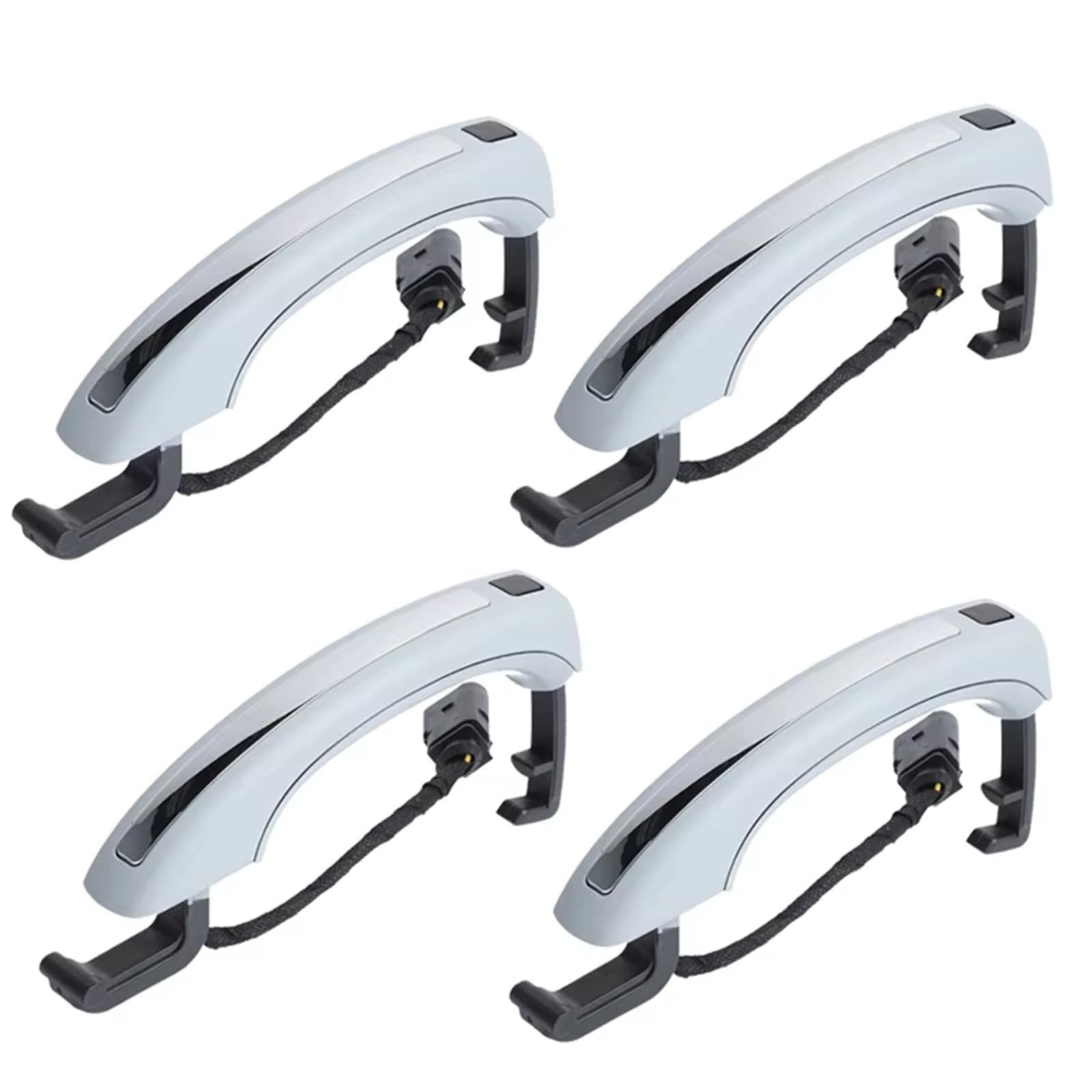 Qjahxkf 4 Piece Replacement Exterior Door Handles Car Exterior Door Handle 4L0837207a 4L0837207agru For Q7 (4Lb) 3.0 4.2 6.0 Tdi 3.6 Fsi For Quattro 2006-2015 Outer Handle(4 Piece)