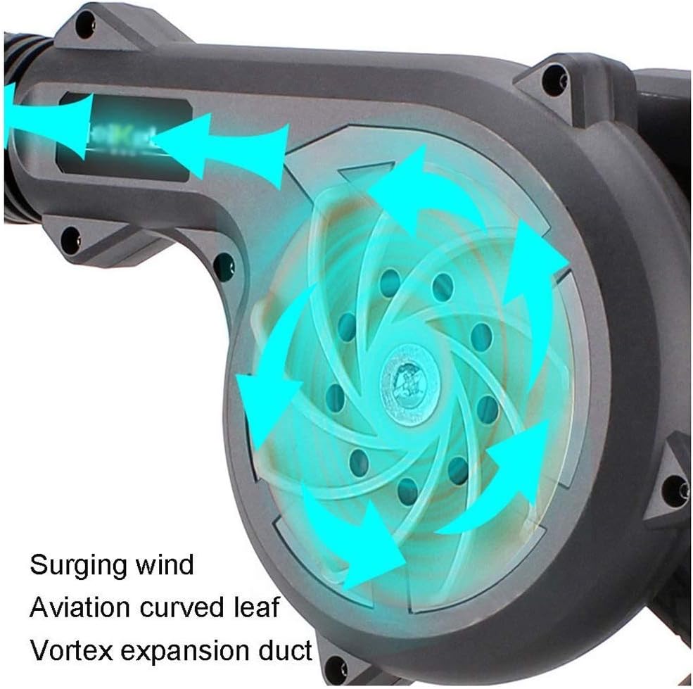 Convenient 2-in-1 Garden Blower Mini Cordless Leaf Blower and Vacuum, Stepless Speed Change, Lightweight (Color : 78000H, Size : Battery2) (78000h Battery*1)