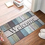 Libaoge Painted Fence Welcome Printed Flocked Welcome Indoor Doormat,Bath Mat Entrance Doormat 18x30