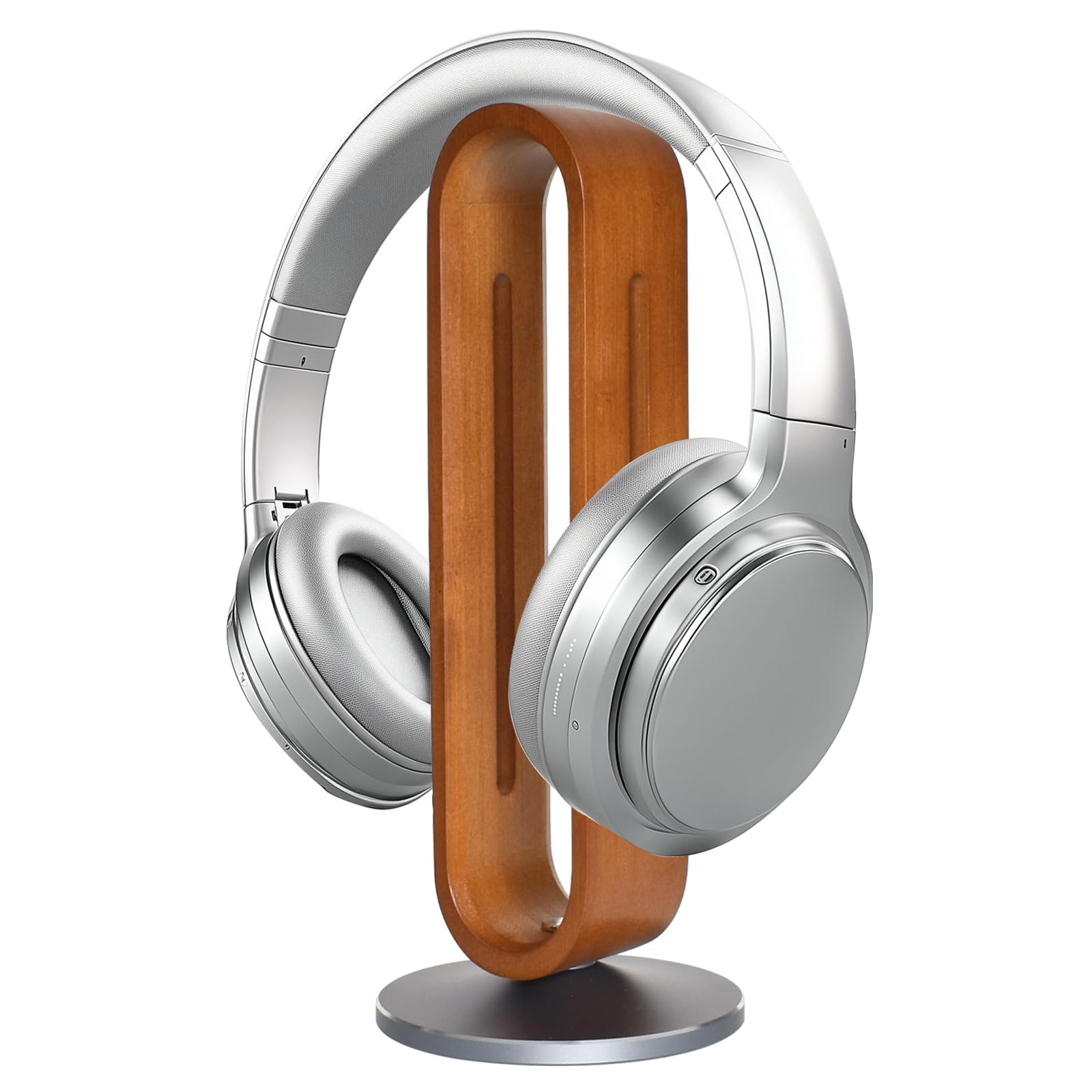 NO Support de Casque Audio en Bois, Antidérapant & Durable, Repose Casque Gaming Universel & Forme Unique de U, Porte Casque Gamer Idéal pour Maison, Bureau & Boutique - Marron