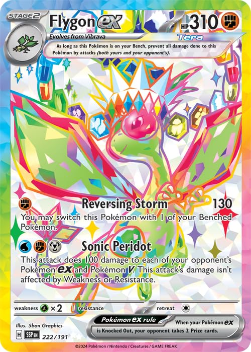 Pokemon - Flygon ex 222/191 - Surging Sparks – Full Art Ultra Rare