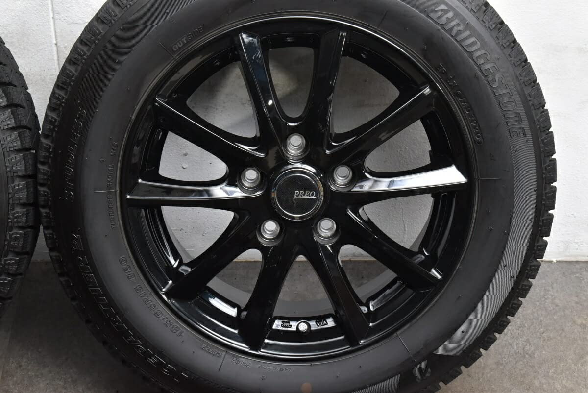 Amazon | 中古 スタッドレスタイヤホイール 4本セット 15インチ 6J +53 