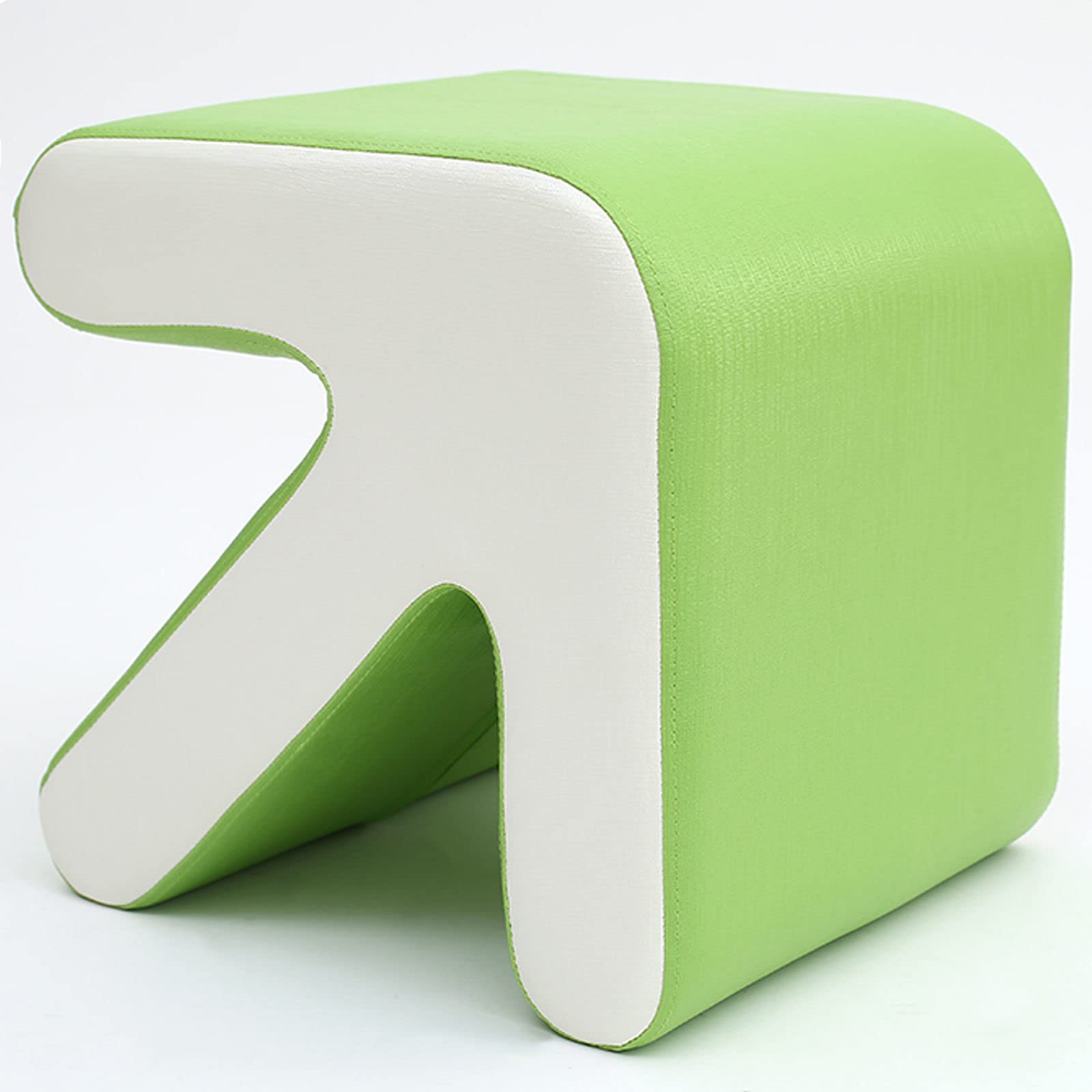 Repose-pieds créatif vert et doré avec housse lavable 40x36 cm