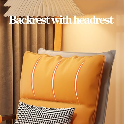 Miniatura 7 de Sillón reclinable para interiores con otomana acolchada individual, silla de lectura tapizada para sala de estar, silla de escritorio ergonómica con