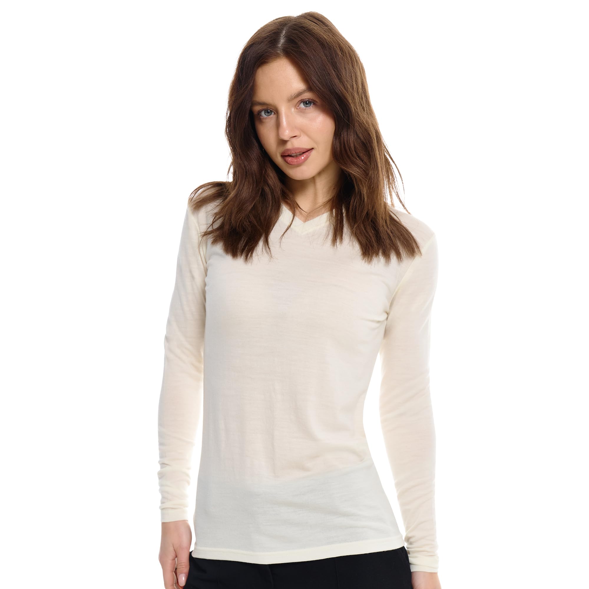 100% Merino Wool Base Layer Women - Thermal Merino Wool Shirt Women
