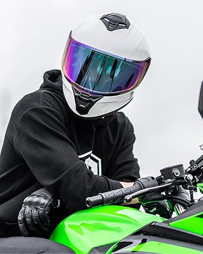 Miniatura 6 de Cascos de motocicleta de cara completa para adultos, hombres y mujeres, ligeros, casco de moto de calle, motociclismo, casco de moto con visera