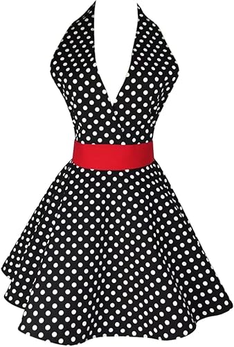 Delantales negros retro de algodón para mujeres y niñas, pastel de cocina, delantal para hornear para regalo de madre