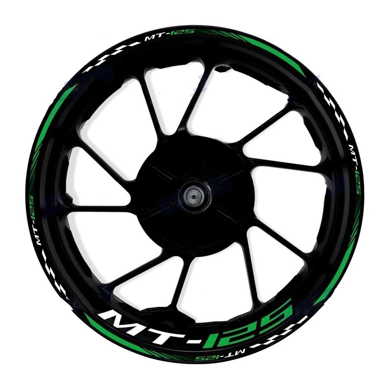 Motorcycle for Yamaha MT-125 MT125 Wheel Stickers Night Reflective Rim(Color3)