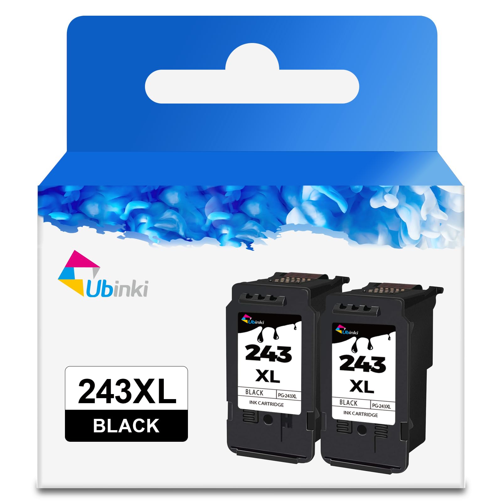 243XL PG-243XL Ink Cartridge for Canon 243 Black Ink Cartridges PG243 245 for Canon Pixma MG2500 MG2522 MG2922 TS3122 TS3322 TS202 R4520 TR4522 MX490 MX492 Printer|2X Capacity per Cartridge(2 Pack)