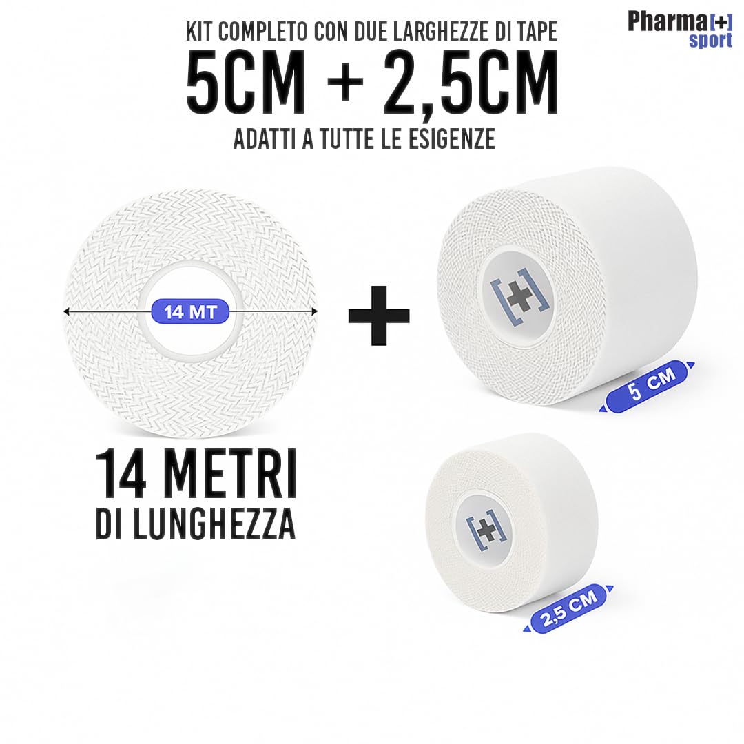 PHARMAPIÙ SPORT Kit Salvapelle + Tape | Protezione Pelle e Supporto Articolare | Kit Pronto all’Uso per Allenamenti e Gare | Made in Italy (Kit Reintegro Team 3+3+3, 9, unità)