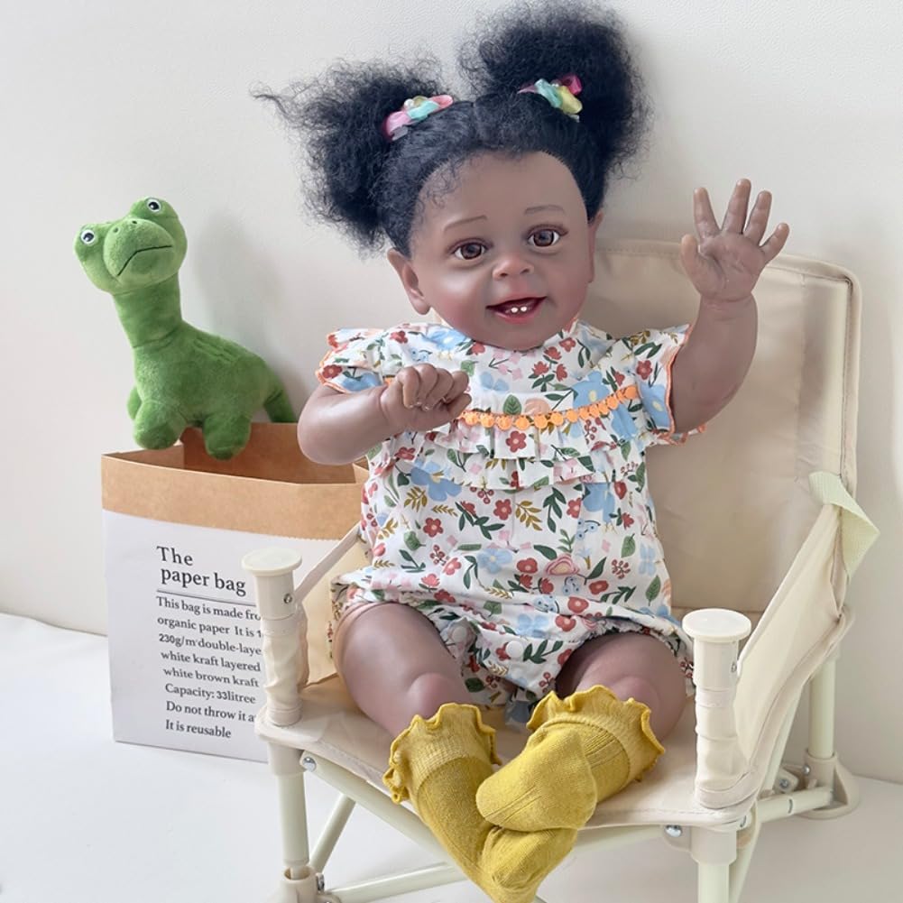 Amazon | LONIAN 24インチ 60cm リアルなリボーン幼児 褐色肌