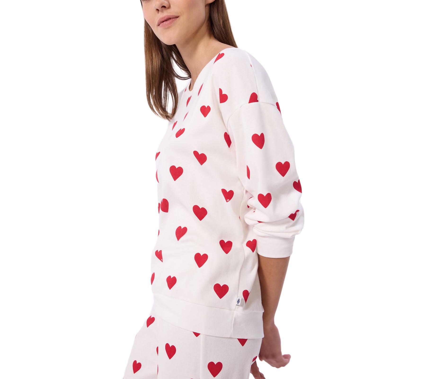 Pijama de Mujer de algodón con Estampado de Corazones