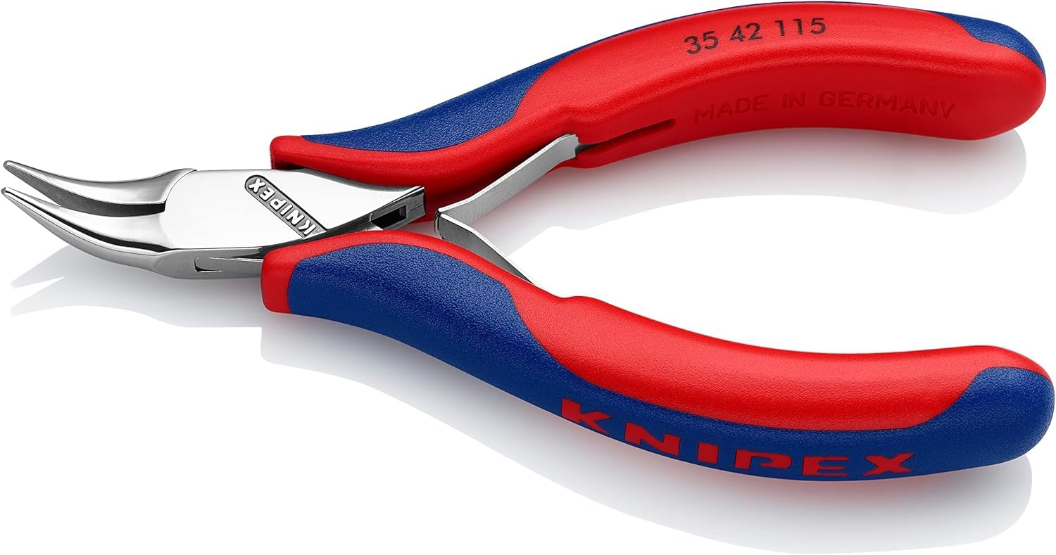 KNIPEX Szczypce dla elektroników ze złączem wsuwkowym z osłonkami wielokomponentowymi 115 mm, 35 42 115