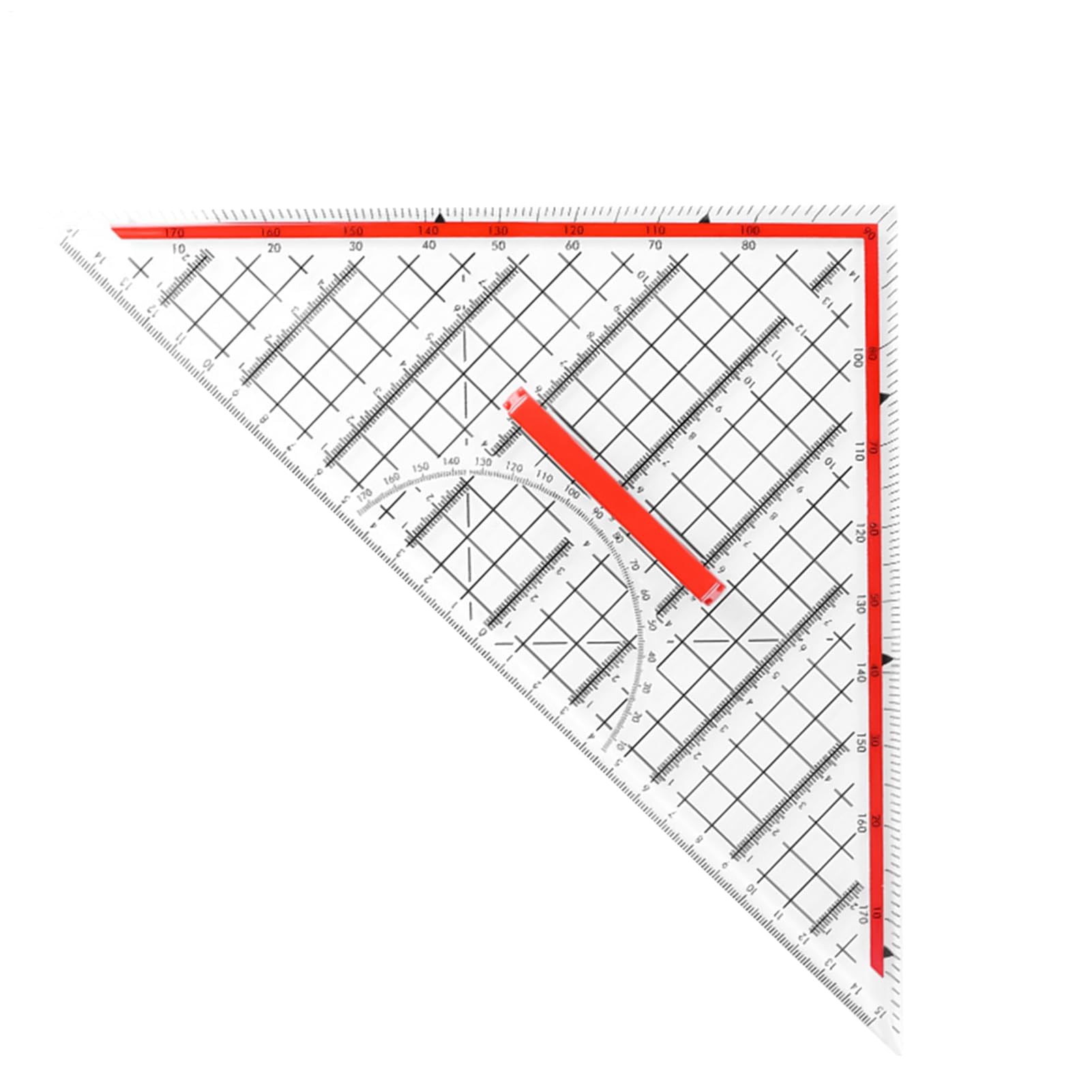 Righello Triangolare - Cancelleria Trasparente, Strumenti di Geometria Matematica, righelli Geometrici per architetti, Designer d'interni e Ingegneri.