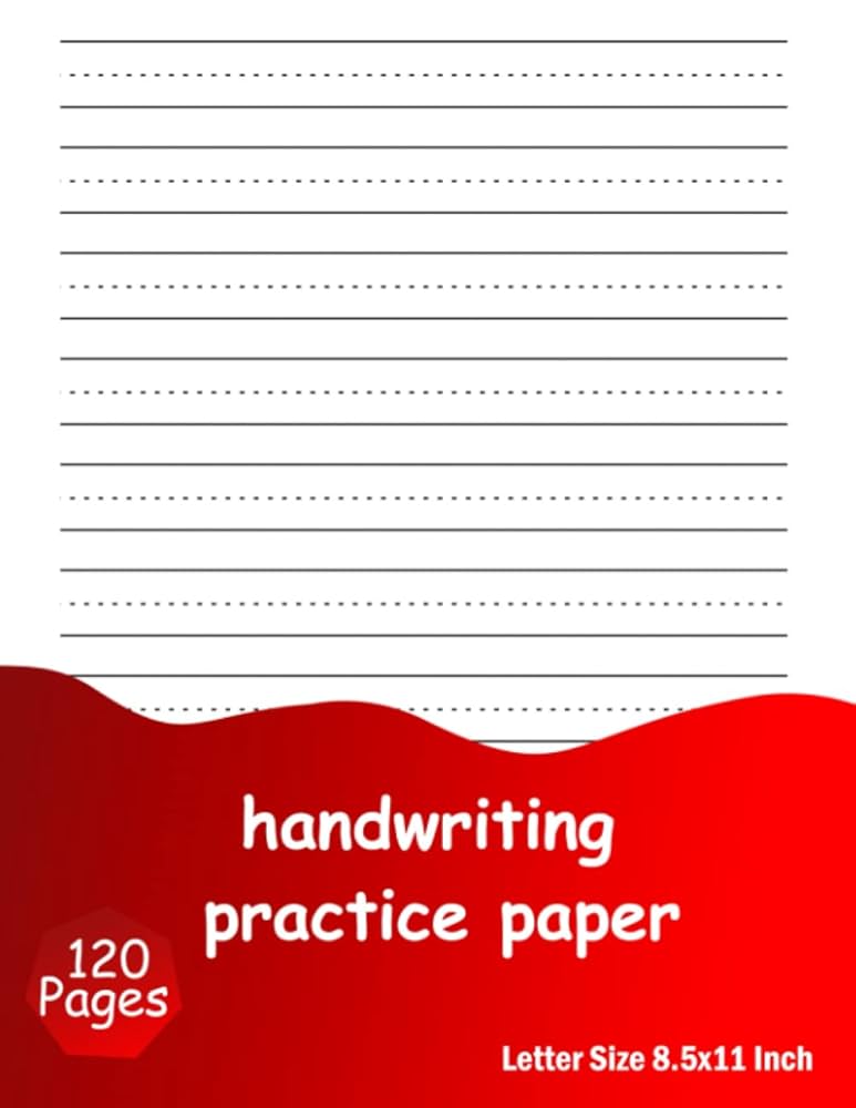 handwriting-practice-paper-120-pages-blank-dotted-lined-paper-for-students-learning-to-write-letters-publishing-h-writing-amazon-com-books for Blank Lined Paper For Kindergarten Free Printable Handwriting Practice Paper: 120 Pages, Blank Dotted lined Paper For Students Learning to Write Letters: Publishing, H.writing: Amazon.com: Books for Blank Lined Paper For Kindergarten Free Printable