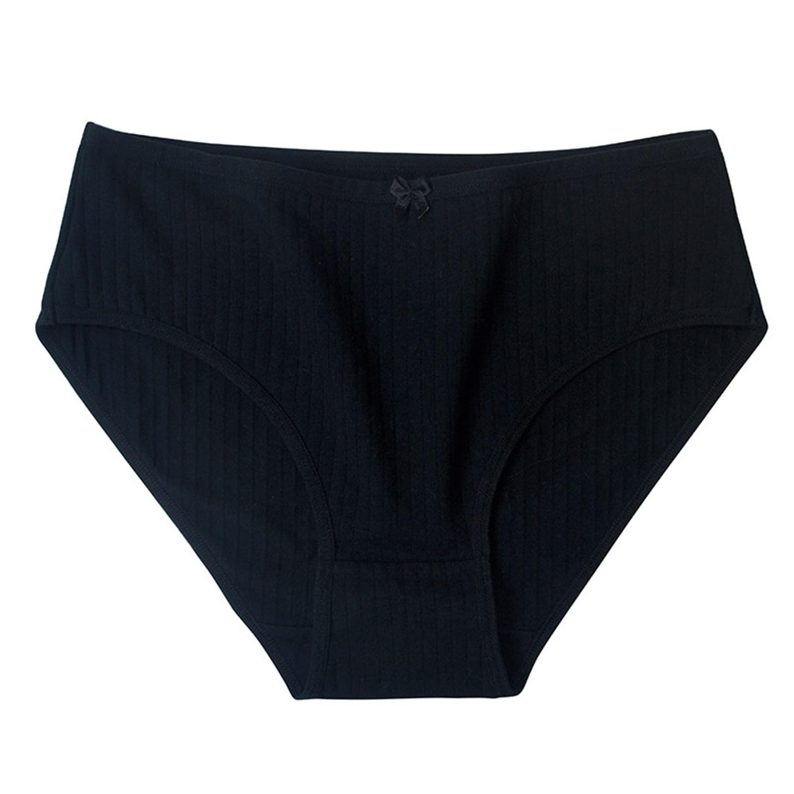 Womens Classic Panty Fashion Solid Color Cotton Breathable Stretch Mid-rise Comfy Underwear Briefs Shorts Panties