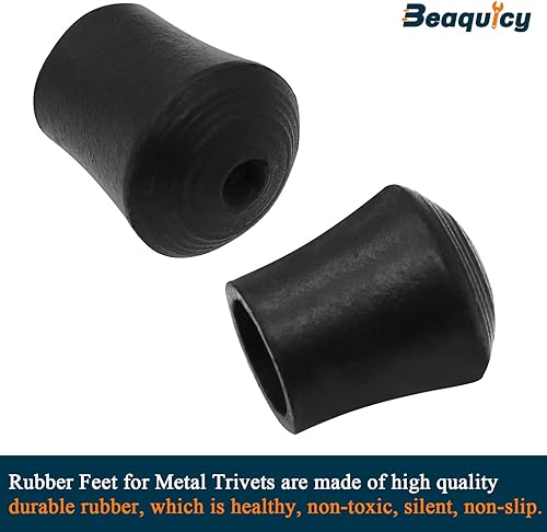 Miniatura 2 de Piesclavijas de goma mejoradas (paquete de 8) para salvamanteles de metal, patas de salvamanteles de goma para salvamanteles, garantía de 90 días