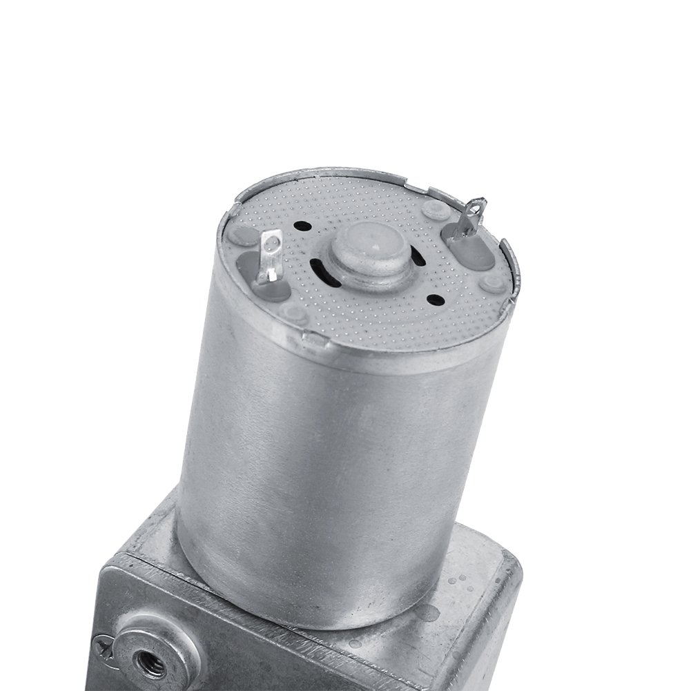VBESTLIFE Reversibler Schneckengetriebemotor mit hohem Drehmoment DC 12V-Untersetzungsmotor CW/CCW Weit verbreitet für Fenster, Türöffner, Miniaturwinde(62 U/min)