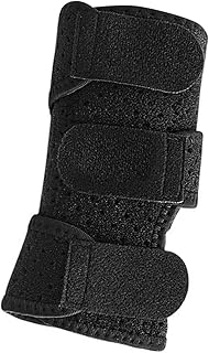 Milageto Cinta de pulso para túnel do carpo, envoltório de pulso, protetor de pulso protetor confortável, talas de pulso ajustáveis, suporte de pulso, cinta de, preto direito