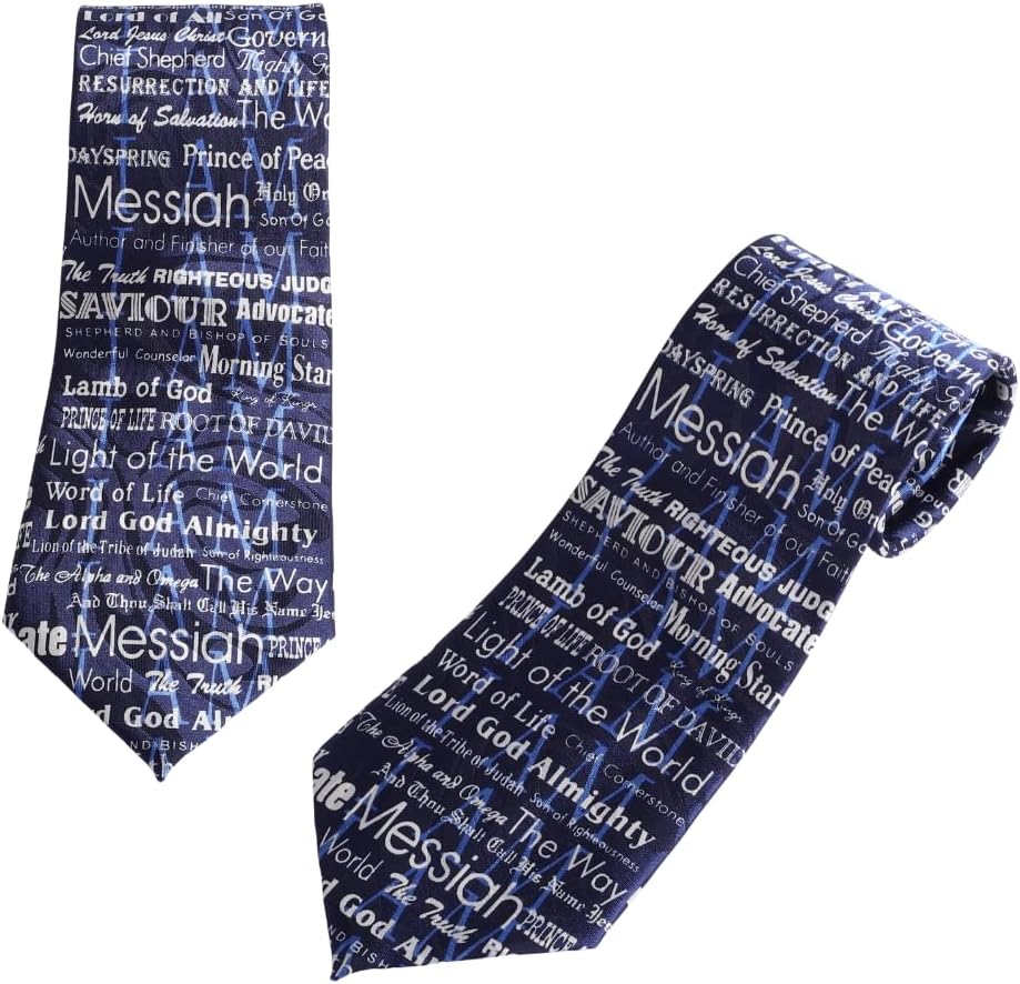 Jacquard Polyester Hand-Printed Christian Ties for Men | Church Business Formal Wedding Mens Neck Ties