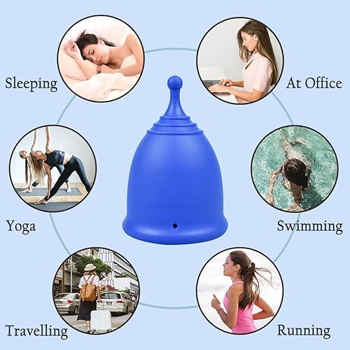 Miniatura 9 de SHORDY Copas menstruales (grande), paquete individual con caja, suave y flexible, kit menstrual de copa para mujeres de hasta 12 horas de comodidad,