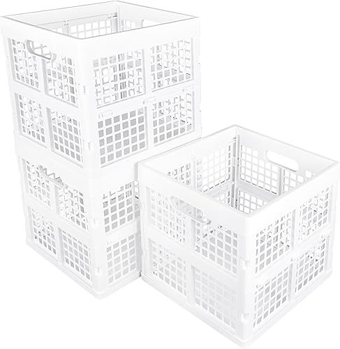 Miniatura 11 de Paquete de 3 Cajas de Almacenamiento de Plástico Plegables, Cajas Plegables para Almacenamiento, 16L (Negro)