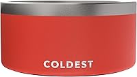 Vista 78 de Coldest Cuenco de metal antioxidante, antideslizante, 3 capas aisladas, acero inoxidable, perro, gato, mascota, antiderrames, sólido, para agua