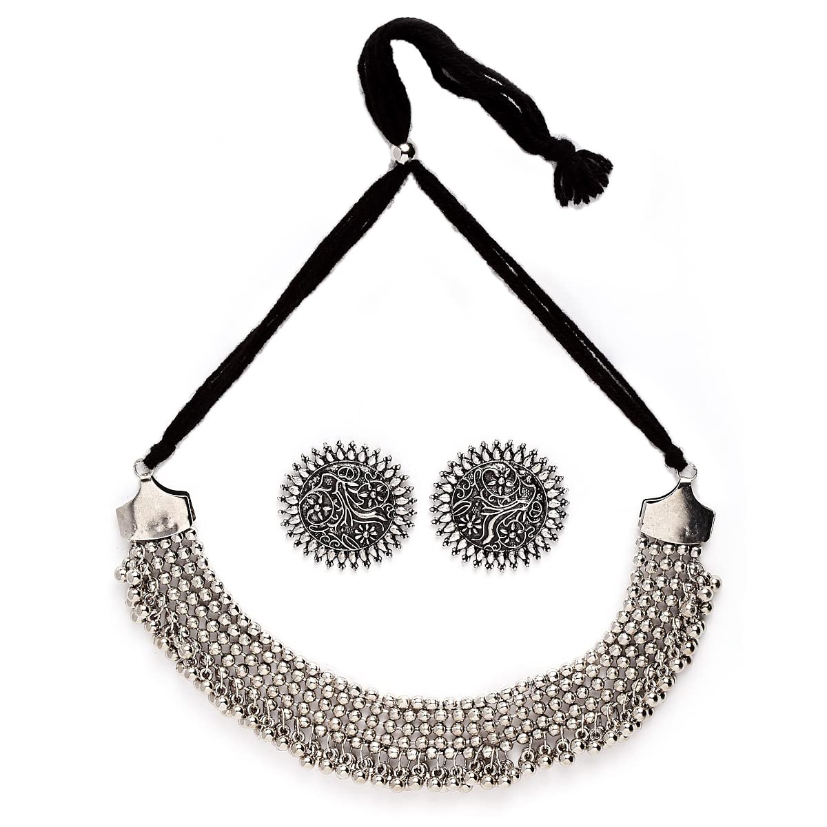 See full amazon price history chart for Shining Diva Fashion Latest Stylish Traditional Oxidised Silver Necklace Jewellery Set for Women (13159s) Shining Diva Fashion Latest Stylish Traditional Oxidised Silver Necklace Jewellery Set for Women (13159s) (B0BFQBW7B5) Amazon Price History, Amazon Price Tracker