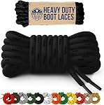 Honey Badger Boot Laces Heavy Duty w/Kevlar - Made in USA - Thick Bootlaces for Work and Hiking Boots