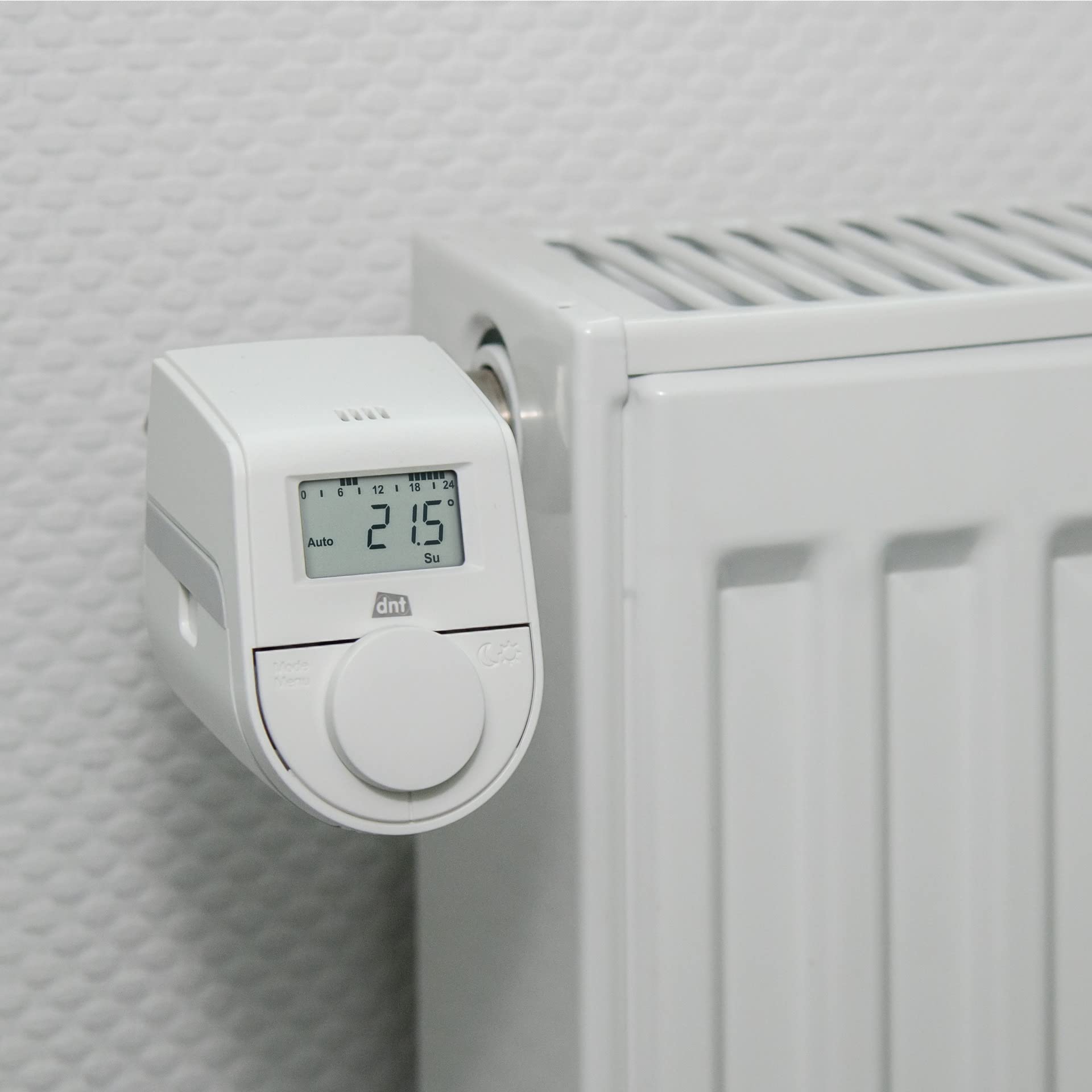 DNT 5er-Set Heizkörperthermostat ThermoTune, Stand-Alone, ca. 4 Jahre Batterielaufzeit