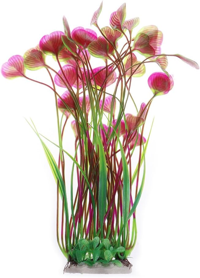 Haorw Artificial Aquarium Plant Butterfly Shape Grass Ornament For Aquarium Fish Tank(Purple)