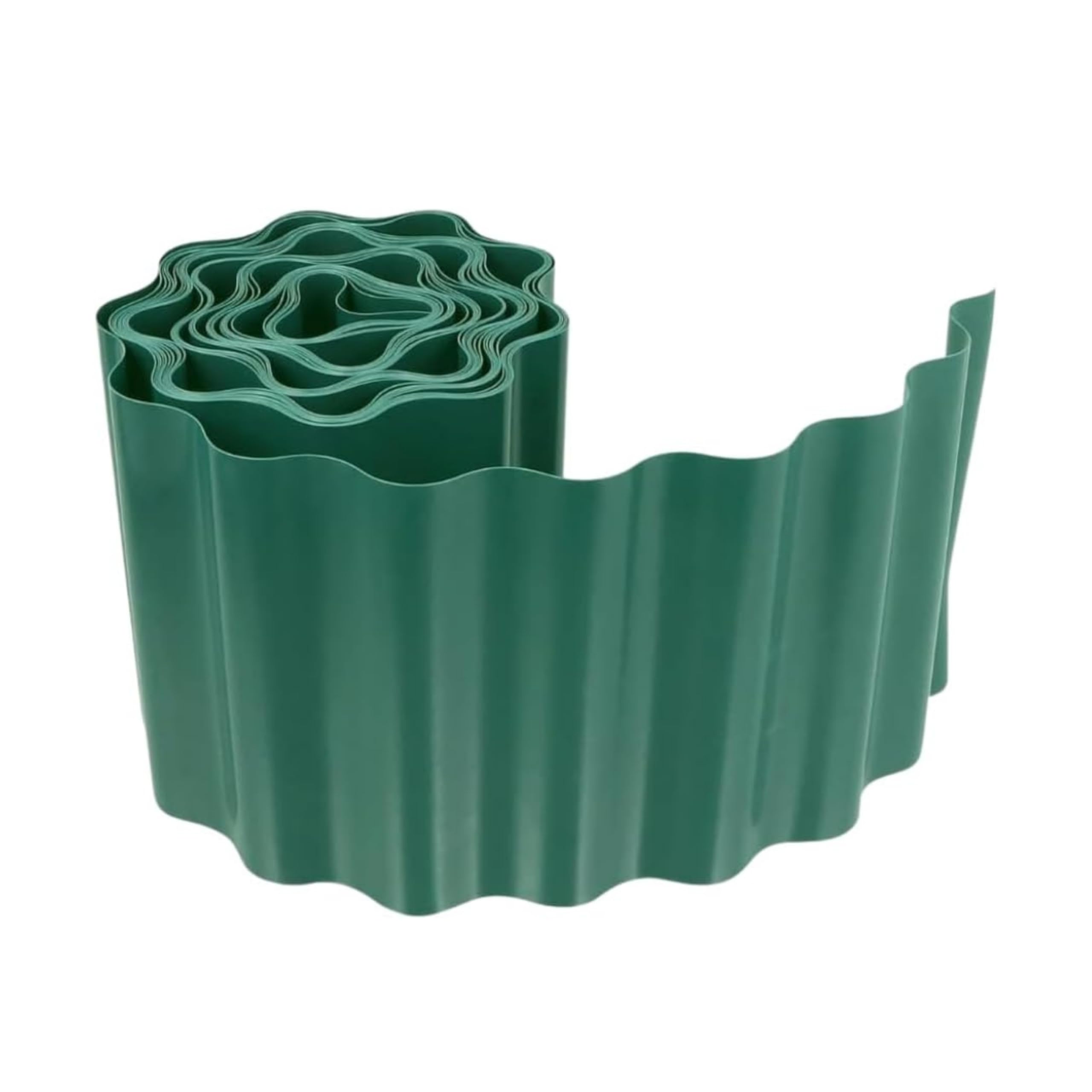 Garden Mile 30m Heavy Duty PVC Garden Border Edging Roll Flexible Lawn Edging Strip 15cm Tall Green Outdoor Garden Edging for Flower Beds Lawn Gravel Path Patio Driveway Easy Install Landscape Border