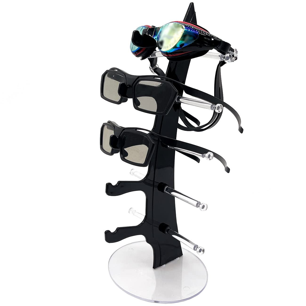 Supporto per occhiali Portaocchiali Espositore Da Sole Per Occhiali a 5 Strati Sole Sunglasses Display per la Conservazione e la Presentazione, per casa, ufficio, scrivania, idea regalo