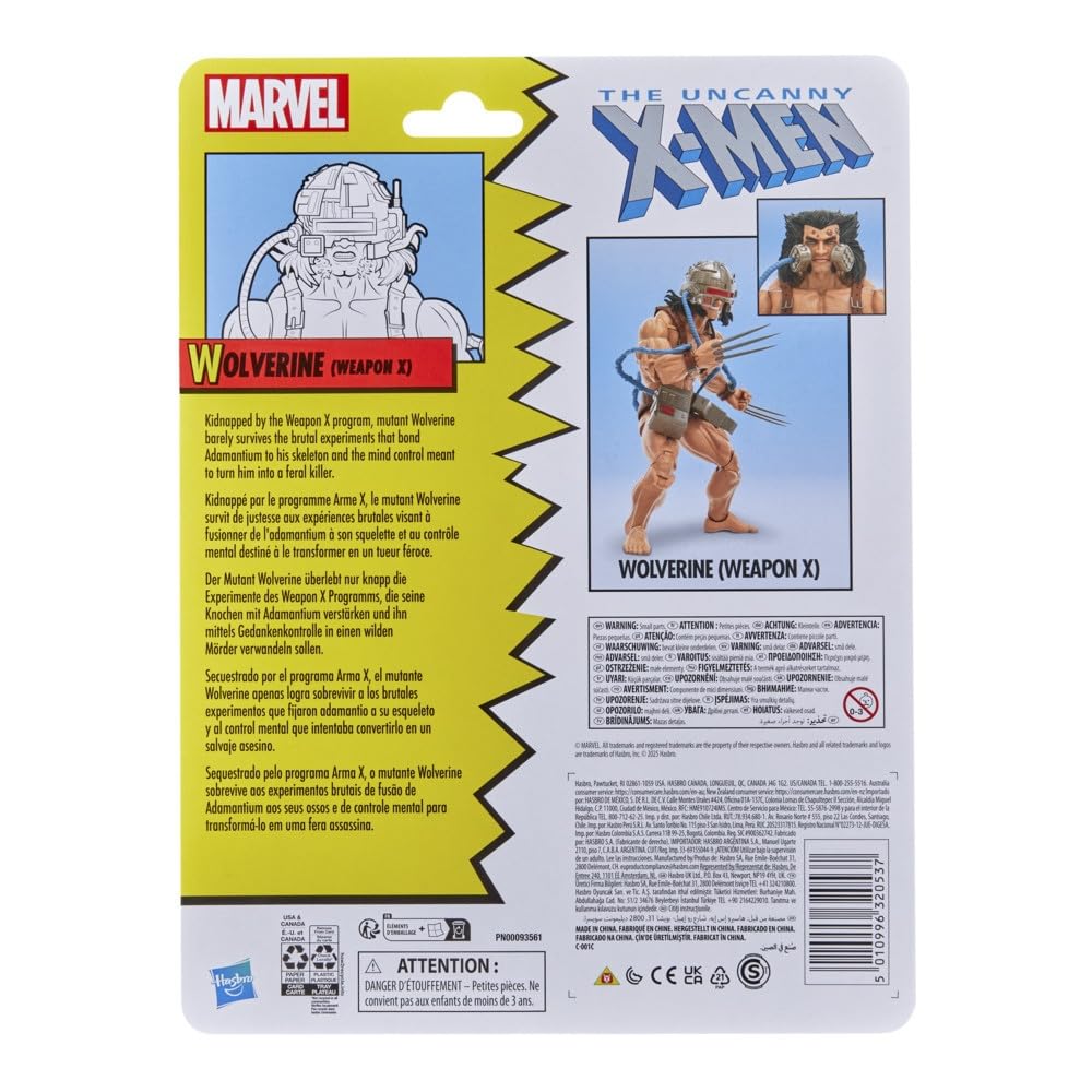 Marvel Legends Series Wolverine (broń X) zainspirowana figurką X-Men Comics