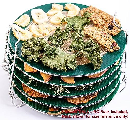 5 Dehydrating Sheets Compatible With Ninja Foodi Dehydrator - 8" Circle Non Stick Drying Herbs Chips Fruit Leather Jerky Food Liner Mats Pressure Cooker #TOP3