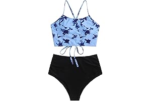 ZAFUL Women's High Waisted Tie Dye Bikini Set Two Piece Tummy Control...