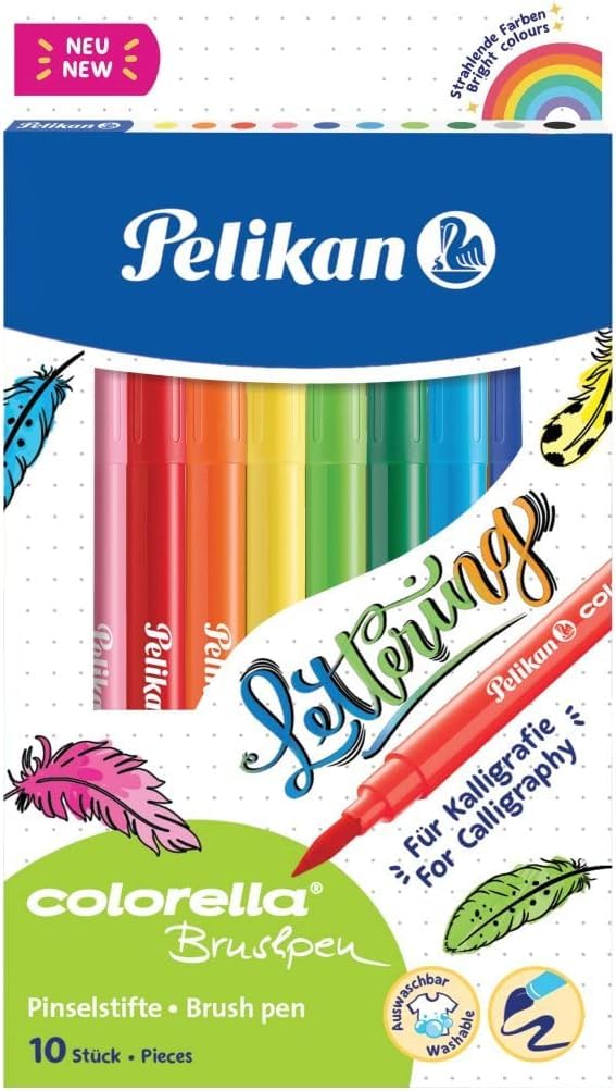 Pelikan Faserschreiber Colorella Super Brush, 10 Stifte in Faltschachtel C/BP/10