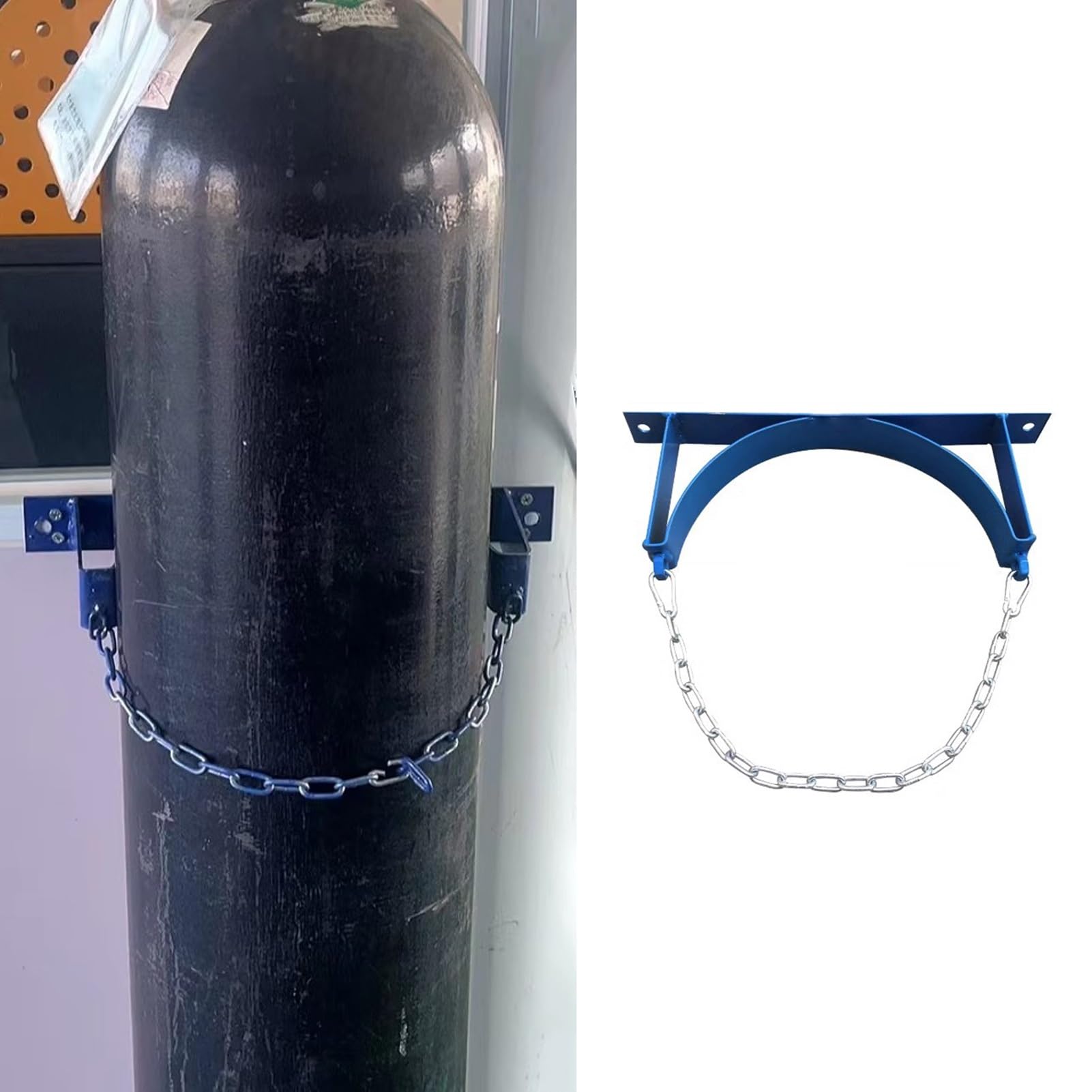 Paquete de 3 soportes universales para tanques, soporte cilíndrico antivuelco para nitroso y acetileno, soporte seguro para hospital y fábrica