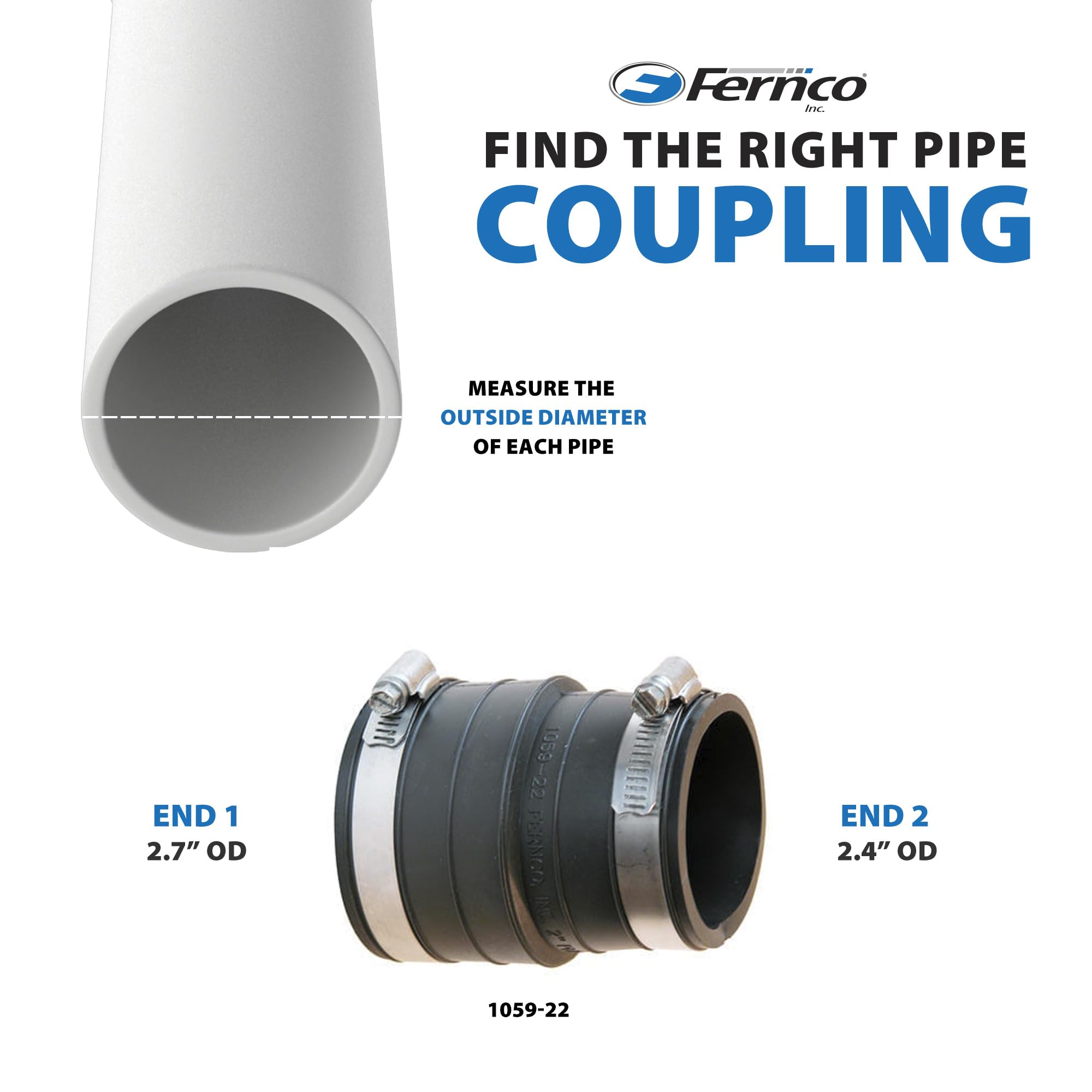Snapklik.com : P1059-22 Flexible PVC Coupling For 2" Plastic Socket To ...