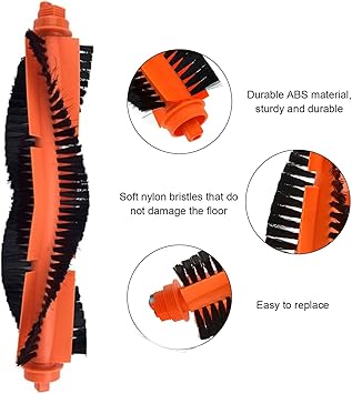 Odashen Juego de 10 accesorios de repuesto para robot aspirador Xiaomi E10 B112/E12, cepillo de rodillo principal, cepillo lateral, filtro, paño de fregona1