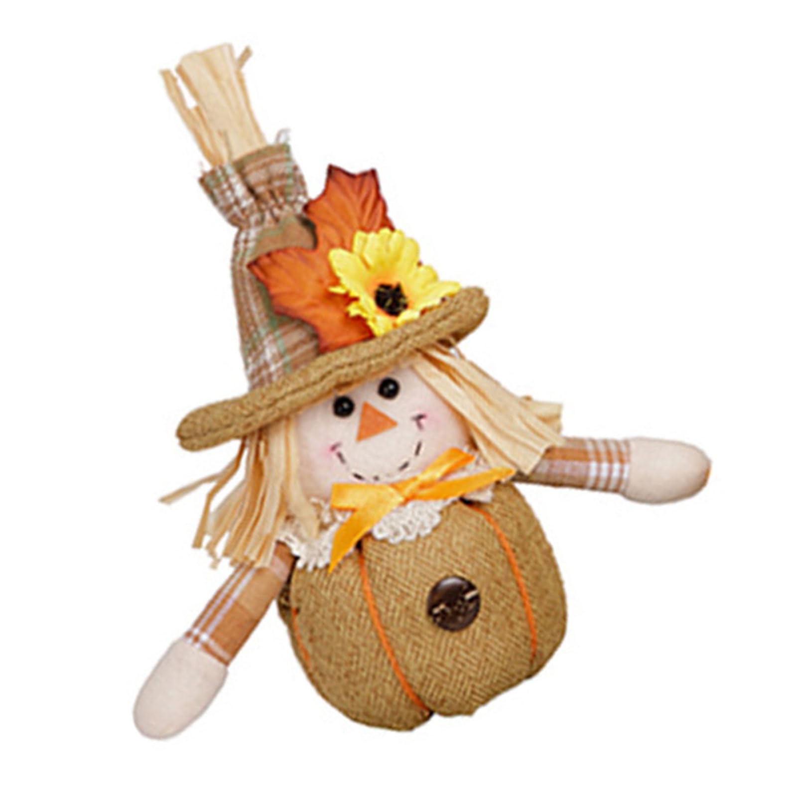 APGLSXY Seasonal Fabric Scarecrow Figurine Soft Safe Decoration for Harvest Festivals Kids Room & Tabletops Polyester Cloth Party Decoration