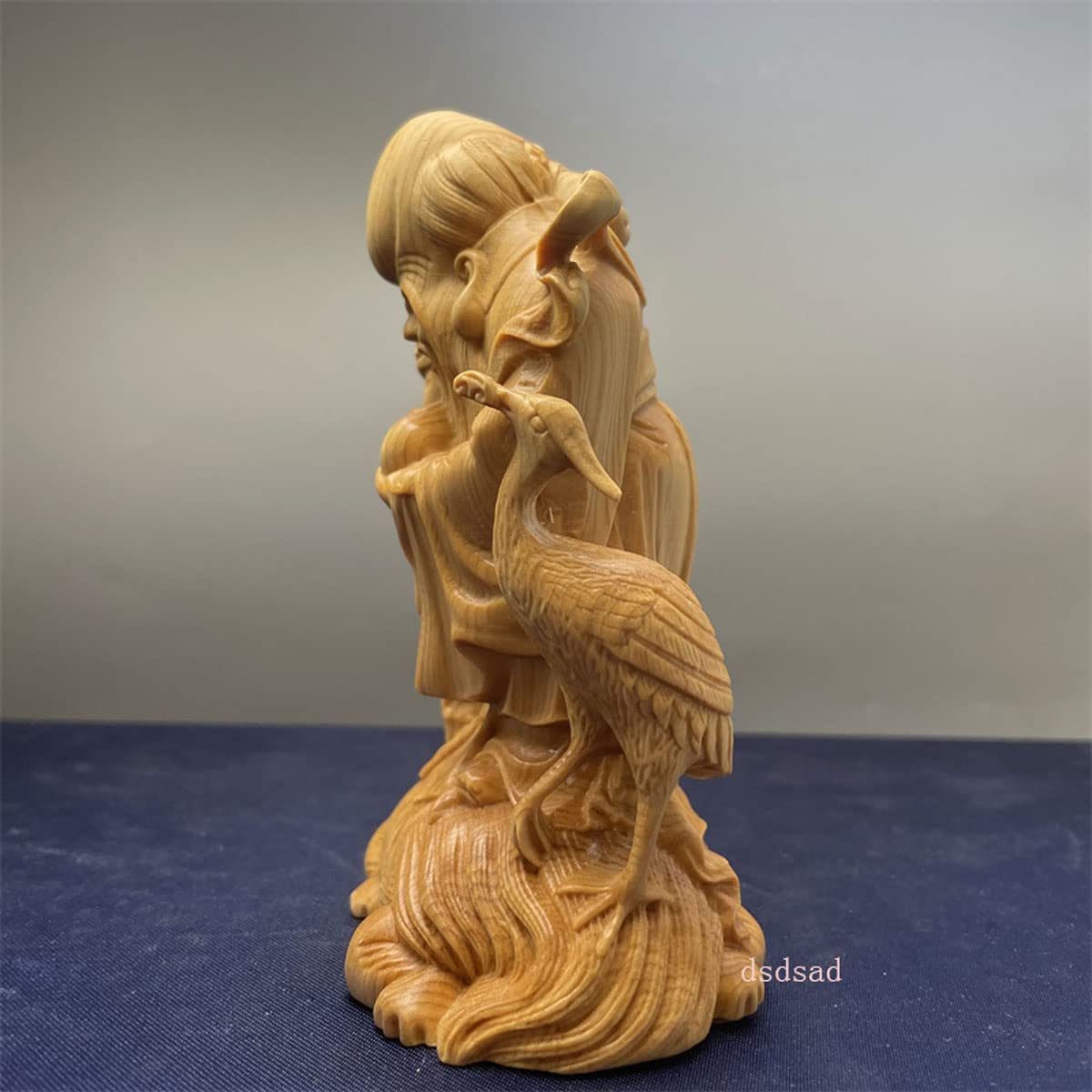 超人気☆木彫りの仏像 開運招福七福神 福禄寿美術品 木製仏像(